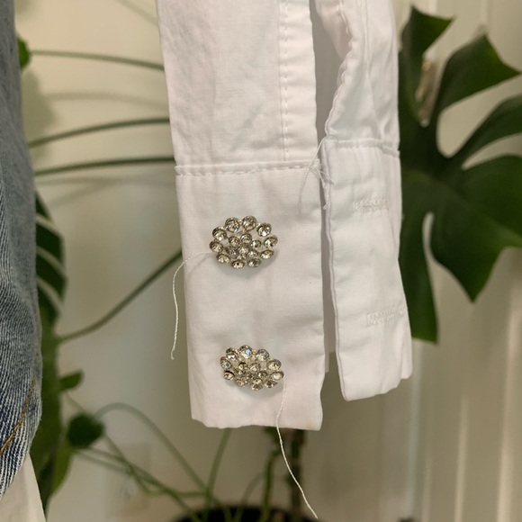 SHEIN Asymmetrical Denim and White Dress - Picture 4 of 8